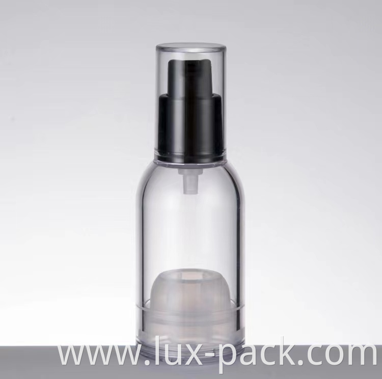 Factory Price Plastic Luxury Cosmetic Packaging Transparent Refillable Airless Pump Bottle